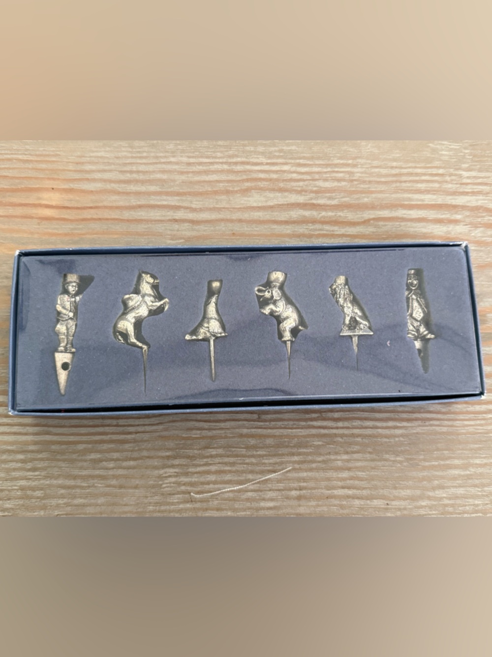 Lunt Silversmith Pewter circus candle holders for birthday cake